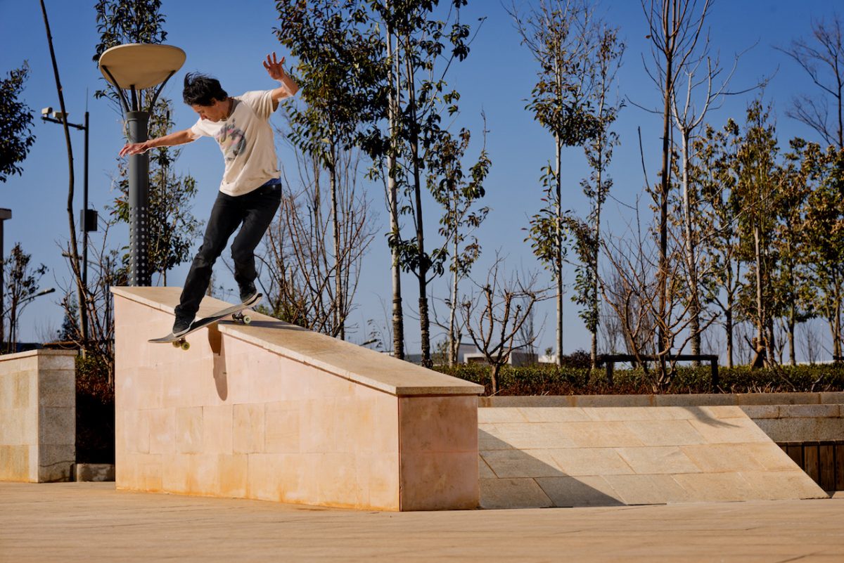 Cairo Foster Backside Lipslide Transfer. Photo Dave Chami