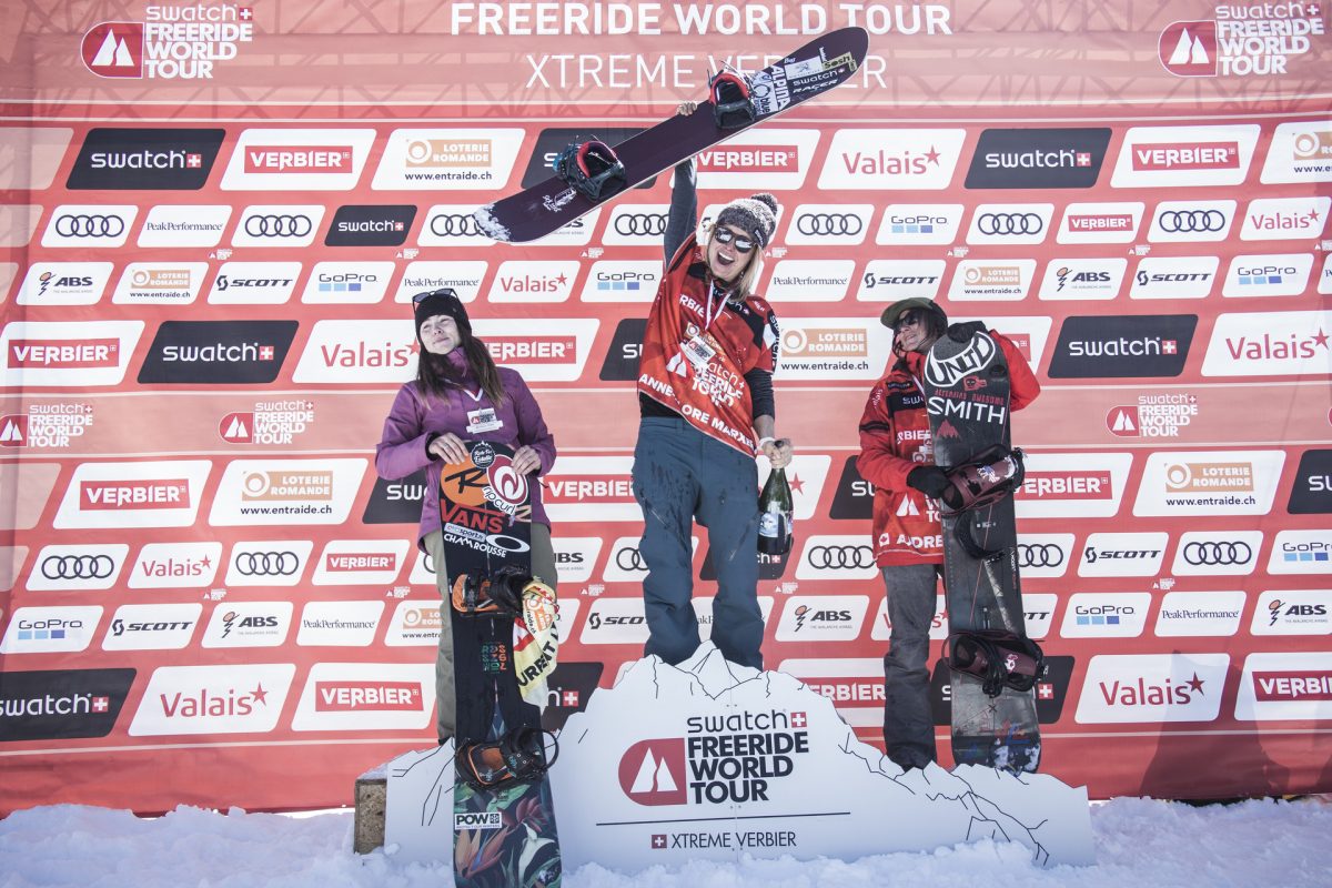 Women's Snowboard Podium - freerideworldtour.com