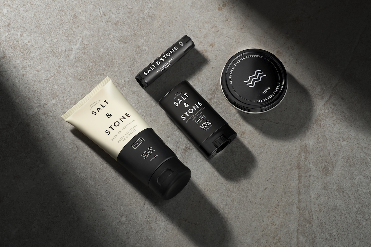 SPF 30 Face Cream, SPF 50 Face Paste, California Mint Lip Balm & SPF 50 Face Stick