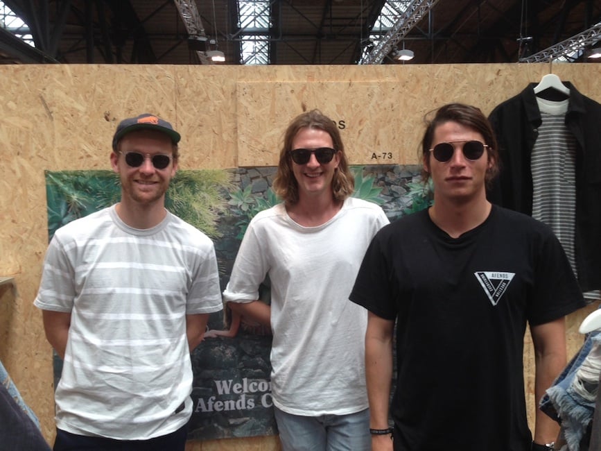 Dario Phillips (advertising &marketing @ What Youth and Slowtide co-founder) with the Wasted Talent lads, Benjamin Boyd and Alexei Obolensky who distribute What Youth and Slowtide (as well as Epokhe, Afends, Octopus Surf Traction and Narval wetsuits in Europe)