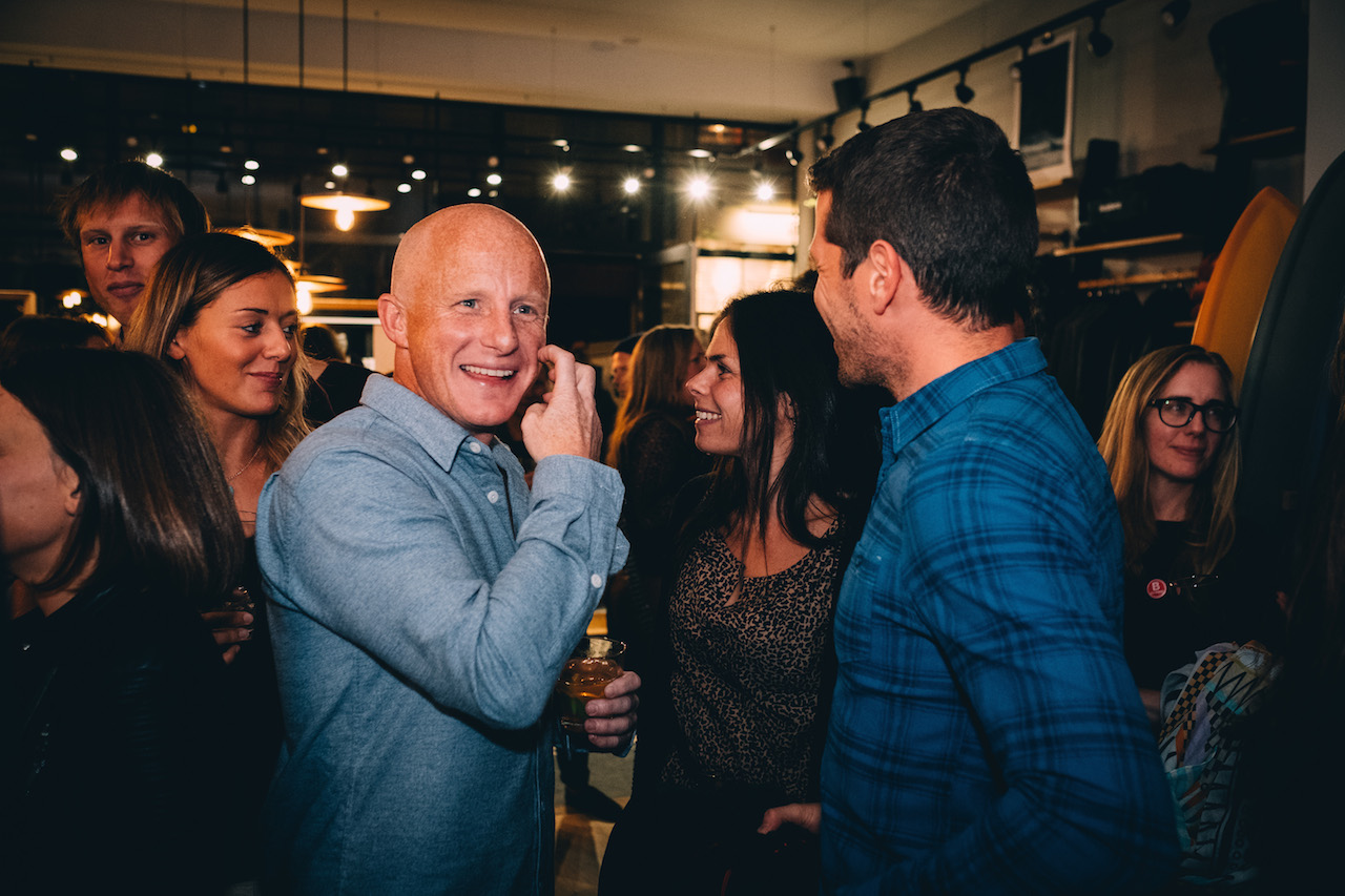Finisterre Founder Tom Kay and friends