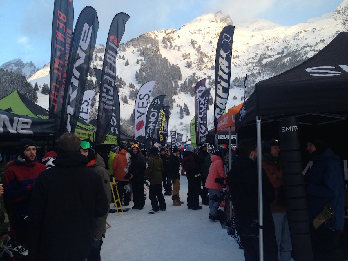 1 - La Clusaz. Getting busy as the clouds clear on day 1