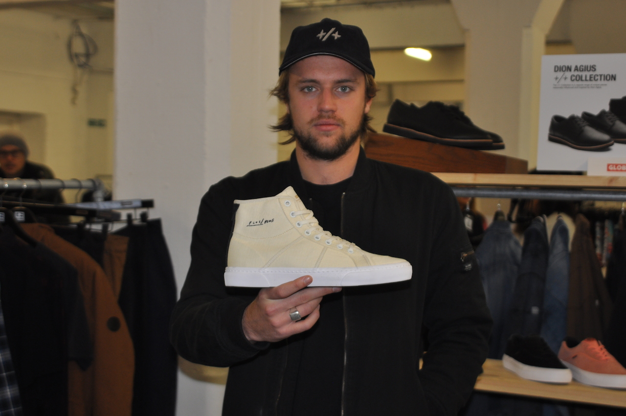 14 Globe’s Josh Barrow sporting the cap from Dion Agius’ plusplus range and the LA II, also from the plusplus collection