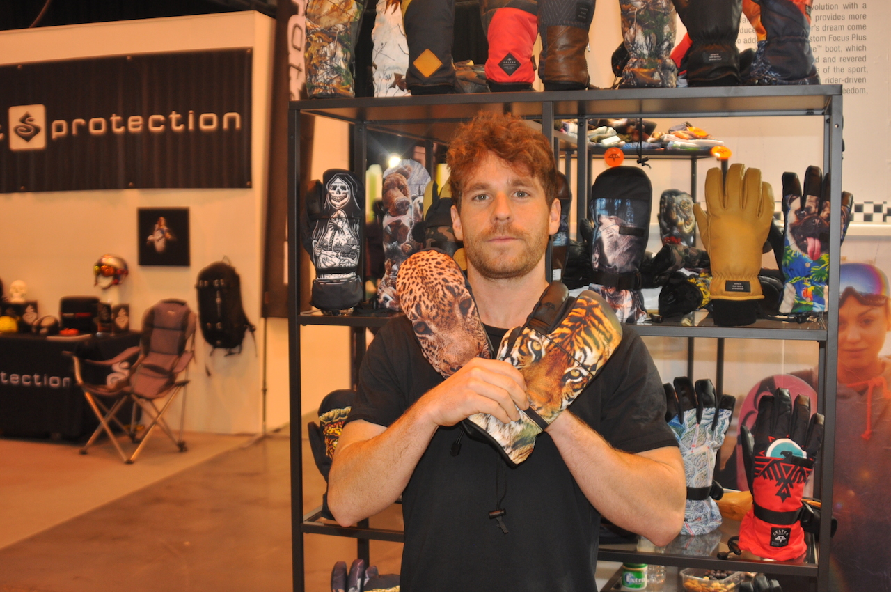 Celtek’s Matt Bryer with the Womitten & Bitten By A Trigger Mitten both in National Geographic collab