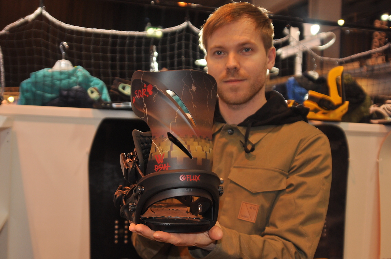 Prime Agency’s Ollie Plumley with Flux’s DSW Metallica binding.