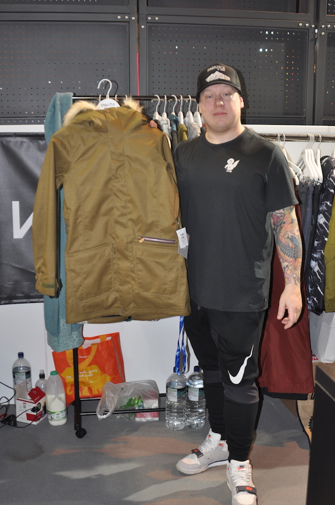 Square Melon’s James Mckenzie-Brown with Nikita’s Aspen jacket