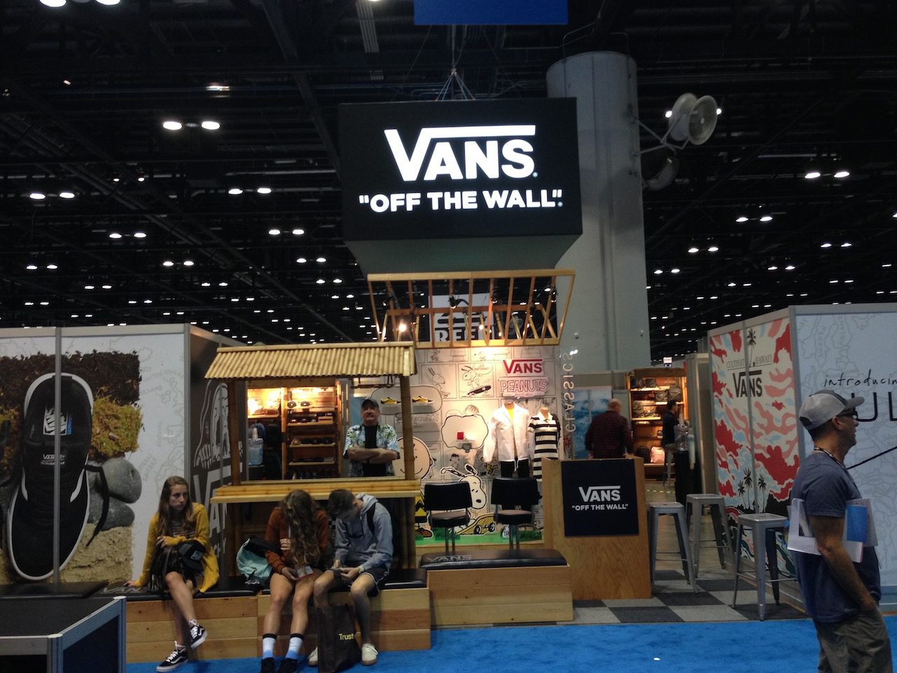 Vans has one of the larger stands at the show