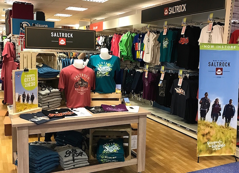 Saltrock Surfwear concession in The Range, Bournemouth,