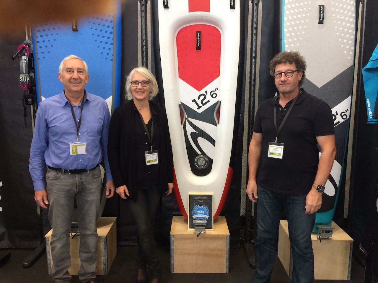 Aquadesign’s Terry Barbier, Inge Waes and Francis Bardot