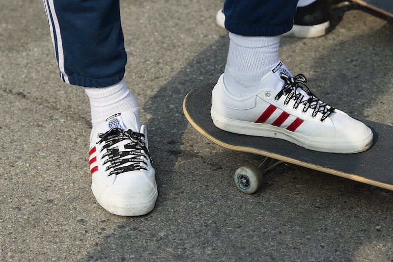 On with the new Matchcourt from the adidas Skateboarding x Trap collectionjpg Boardsport SOURCE