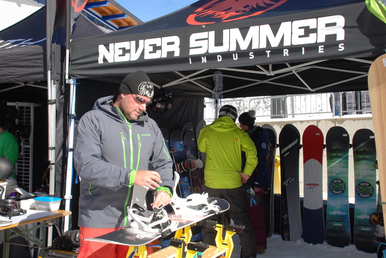 15 Choppy Water's CEO Nicolas Wendelken giving out Never Summer