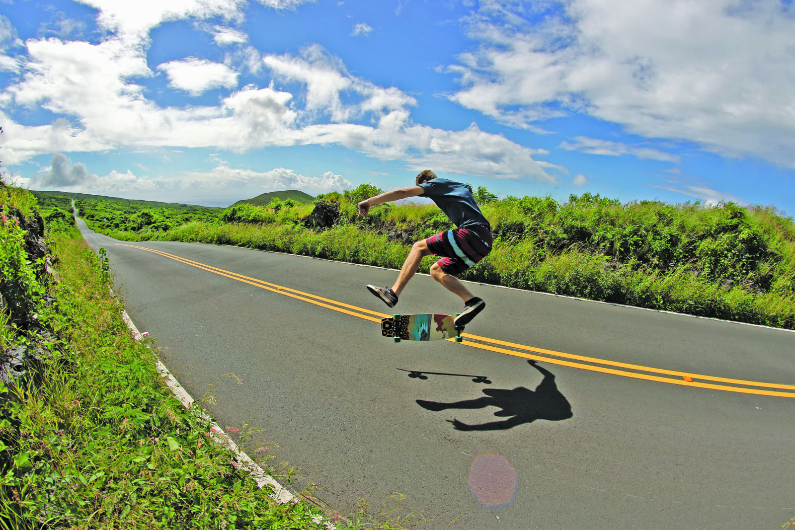 Longboard Action Shot