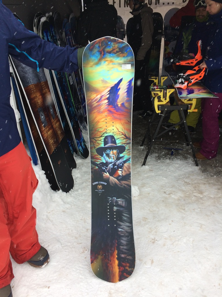Never Summer Peacemaker pipe and park board, stiffer than their Warlock model