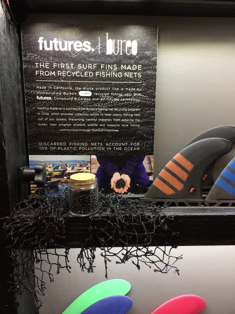 Future Fins Alpha line is made from Bureo a recycled fishing net material