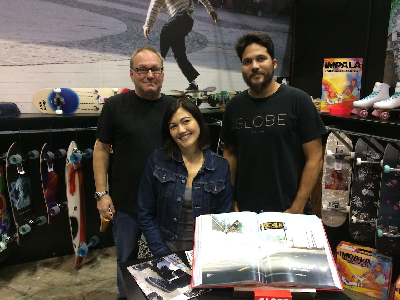 Globe’s John Sherwood, Angelina Allen and Steven Lilly