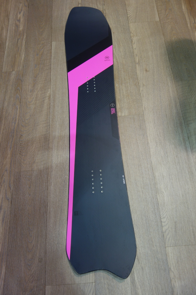 Nidecker’s asym Tracer board – one for regular and one for goofy.