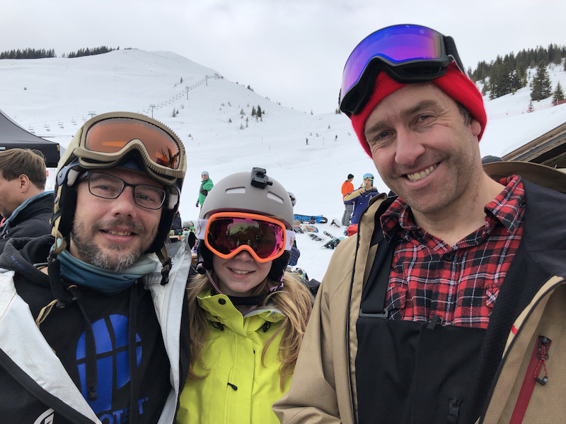 Meini Trojer (WSF and nASA), Jackie De Jong, Peter Sandner (former Snowboarder MBM Editor)