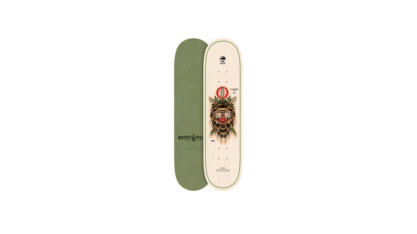 Arbor Skateboards Whiskey 8.0 Pro Shuriken 2018 621x1024