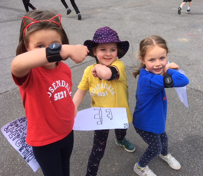 Pupils at Rosendale Primary School during the #itsgreatoutthere and ReimaGO project