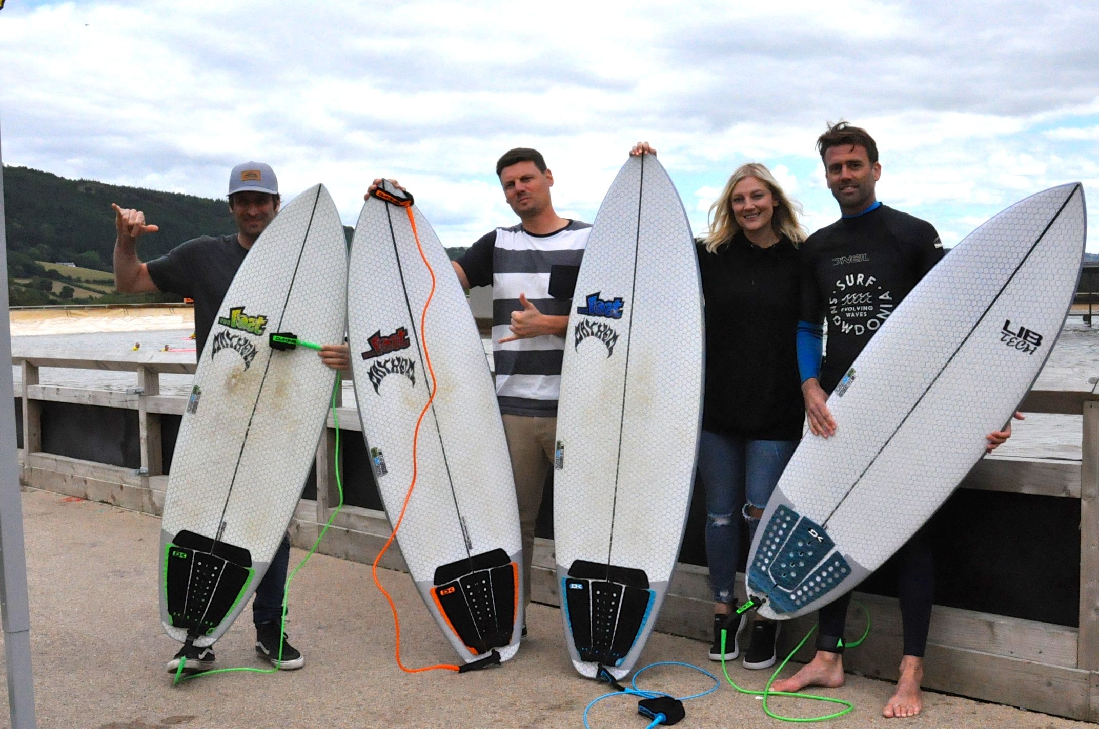 4 Team Mervin   L R, Remi Chaussemiche, Flavien Foucher, Lauren Lidford and Nicolai Notter