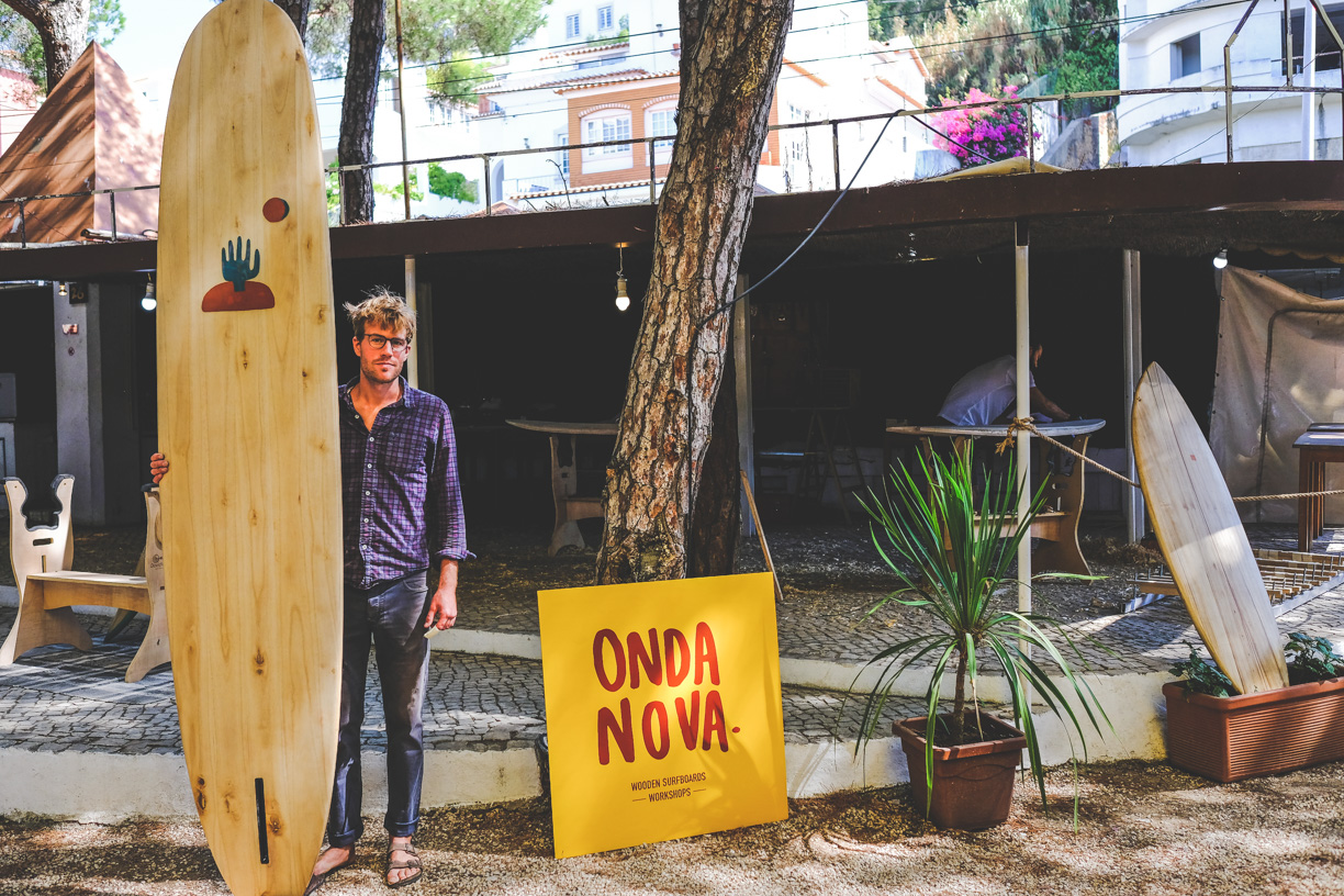 Antoine Thys from Ondanova -full wooden core surfboards from Lisbon
