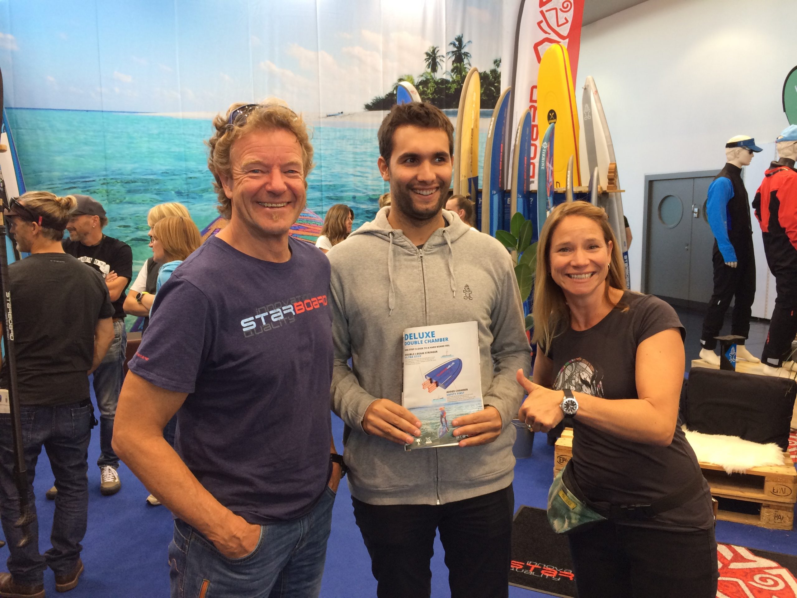 Starboard’s Florian Brunner and Jorcani’s Clément Morandière and Eliane Droemer
