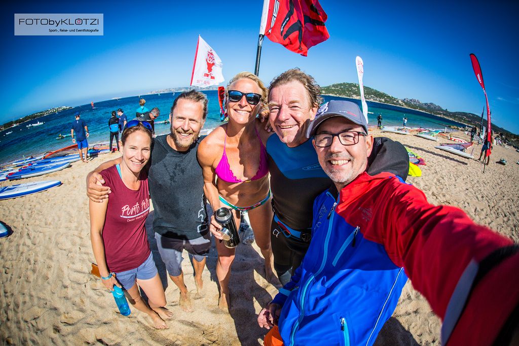 left to right PR manager Eliane Droemer Team Rider and Sales Carsten Kurmis Sonni Hönscheid Starboard Germany APM Marketing CEO Florian Brunner photographer Andy Klotz
