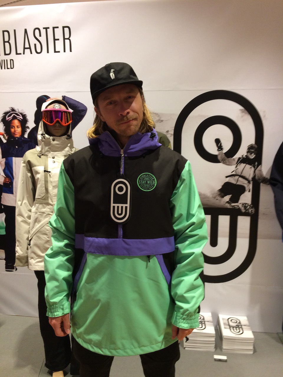 Airblaster’s Trenchover jacket in the Max Warmington pro model colorway