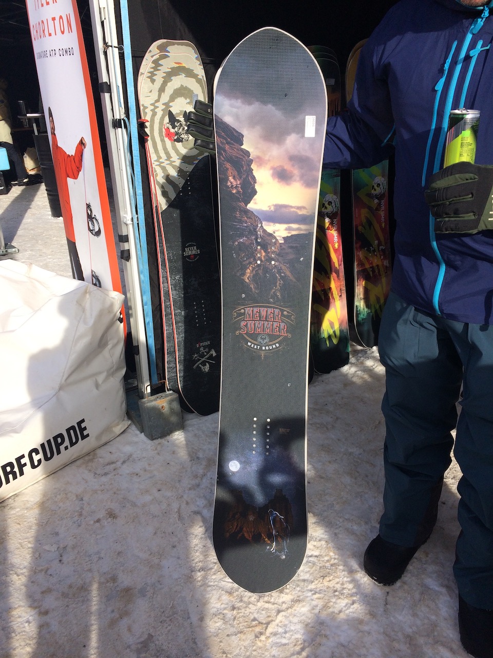 Never Summer’s West Bound all mountain board with hybrid rocker camber