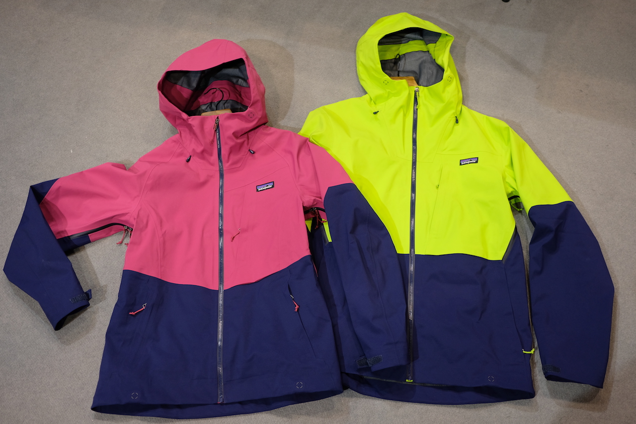 Patagonia’s Untracked line jackets for her and him. The company is now making 100% of its shells from recycled materials and in Fair Trade factories