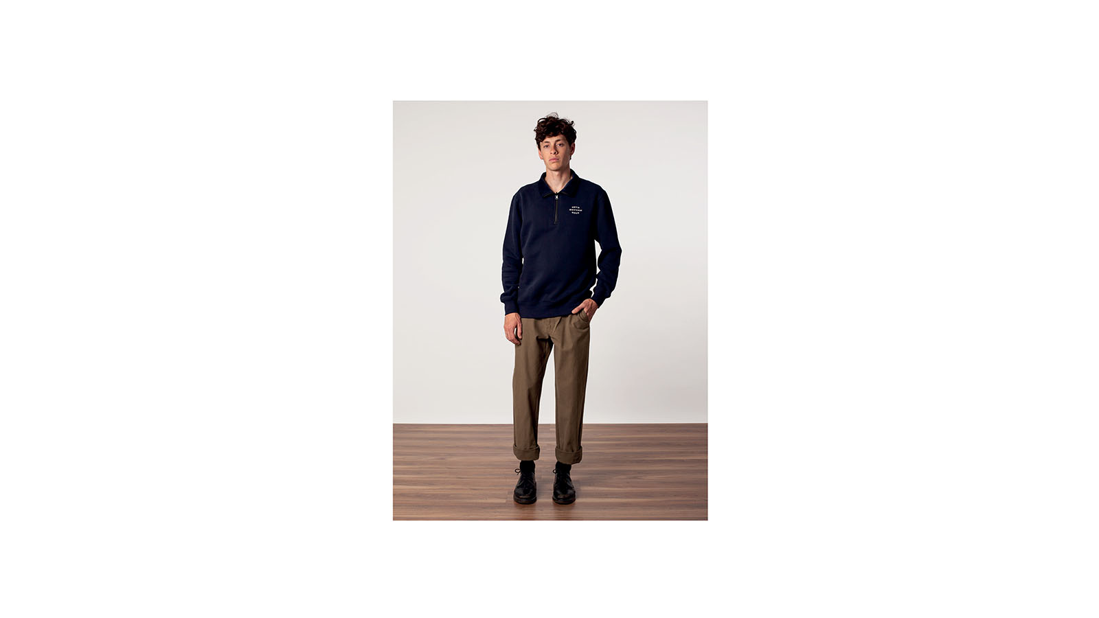 Rhythm__0002_James Quarter Zip Pullover_Navy