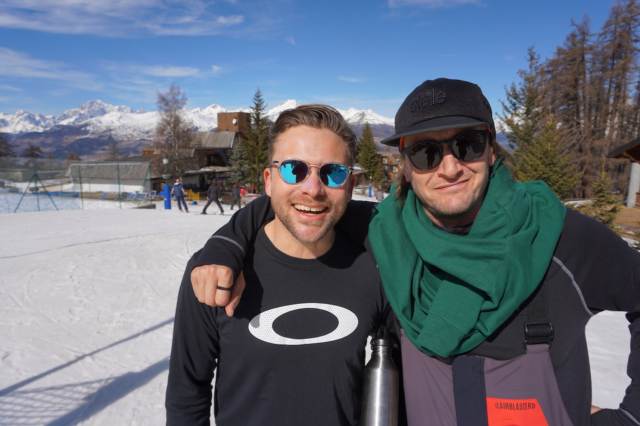 Eyewear chaps. Sam Taylor from Oakley and Sam Nelson from Dragon. -  Boardsport SOURCE