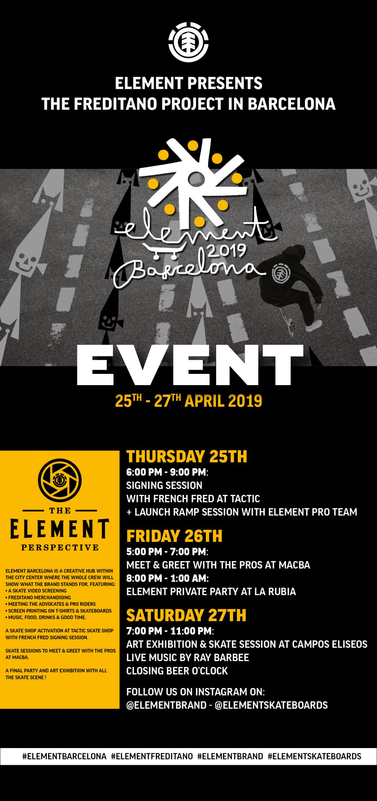 ELEMENT BARCELONA featuring the FREDITANO PROJECT