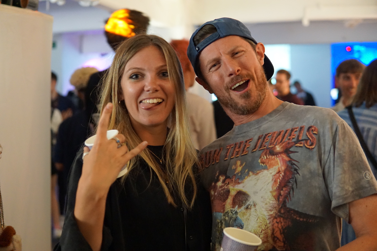 SUPRA UK PR Manager Lucy Stephens & Volcom UK Marketing Manager Edd Martin