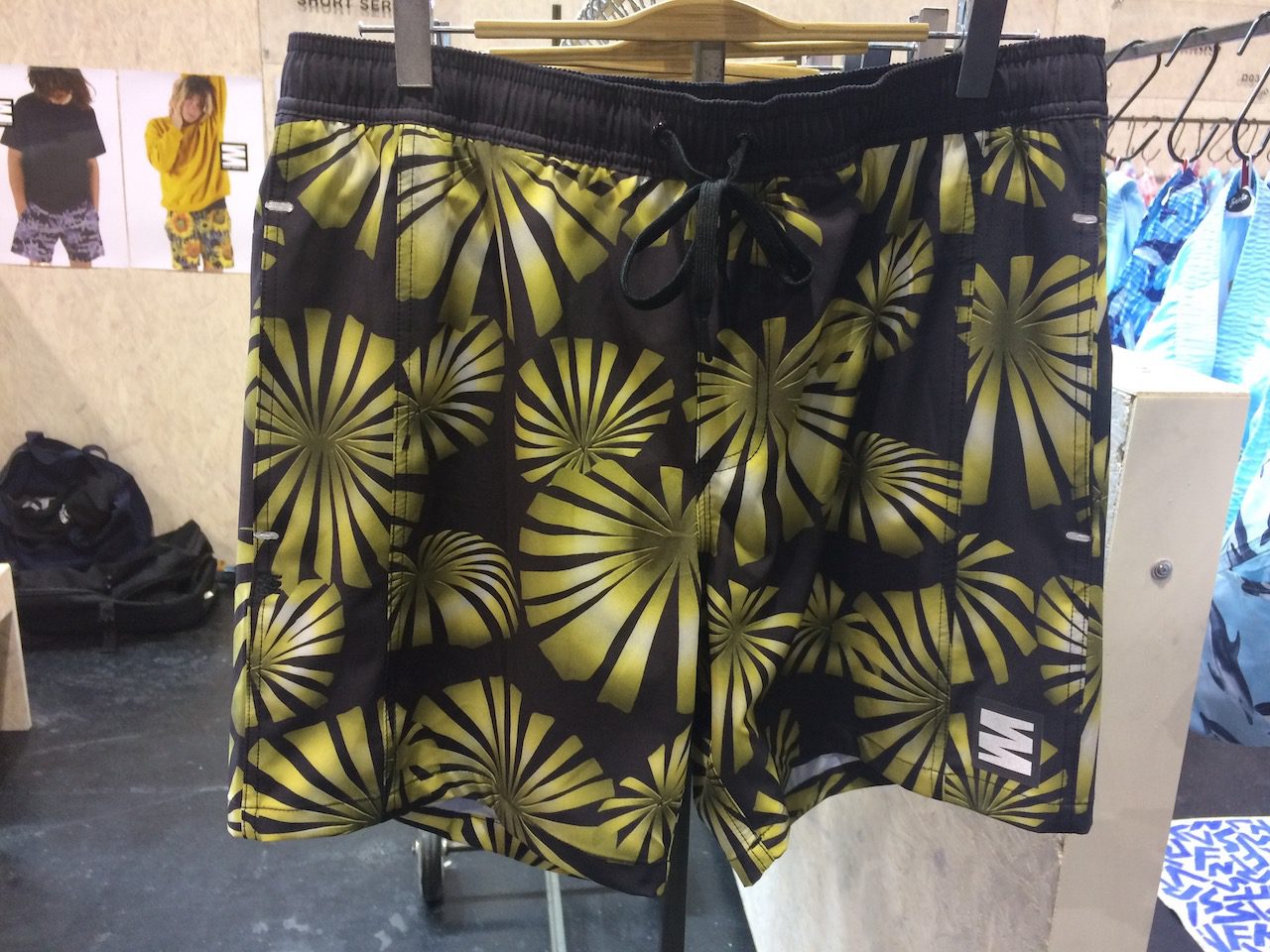 Short Series Old Gold boardshort, based on old art deco polynesian print