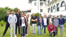 Directors and members of the Jury of the 16th edition of the International Surf Film Festival Anglet, with Bruno Delaye, the Festival Organiser.