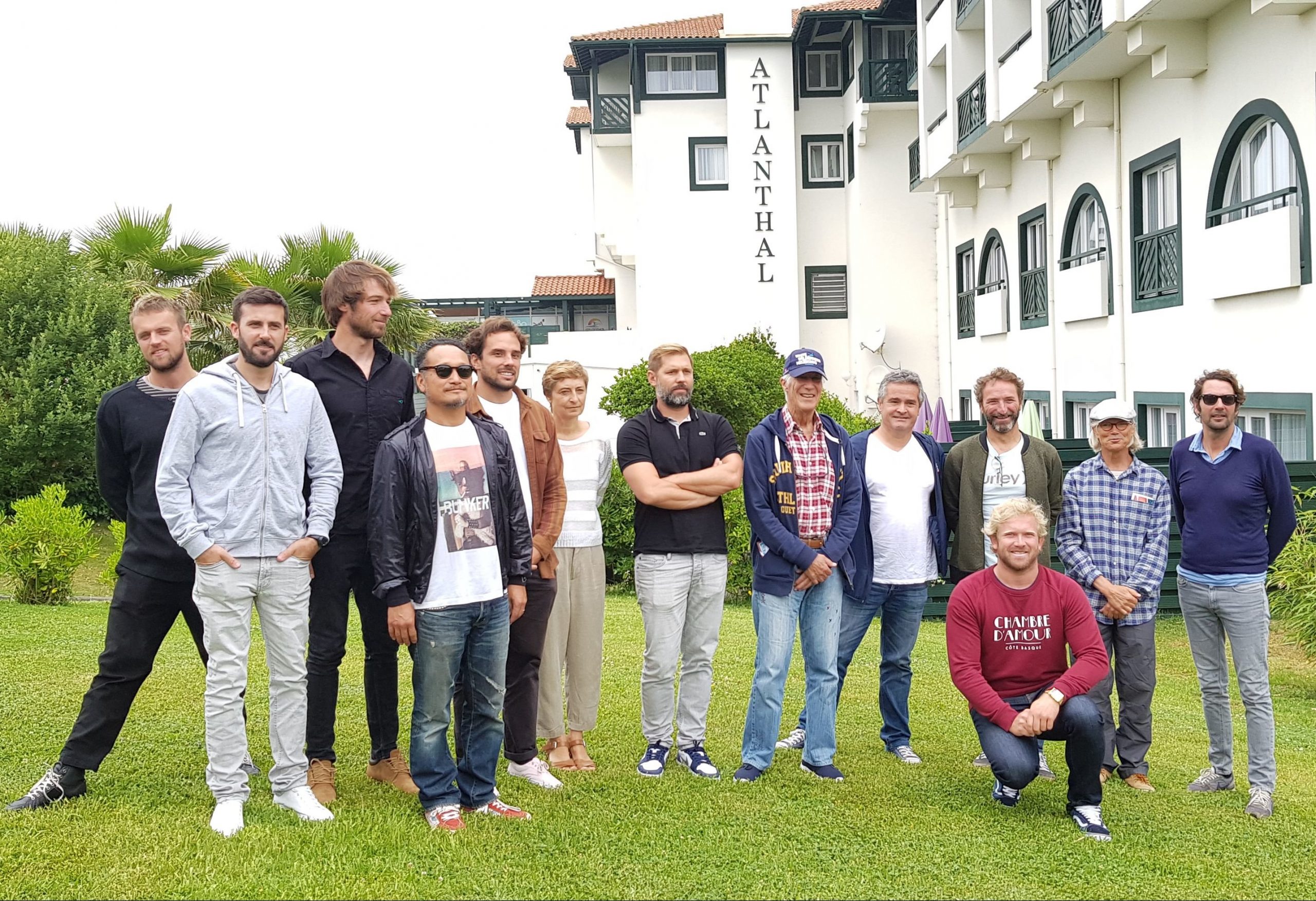 Directors and members of the Jury of the 16th edition of the International Surf Film Festival Anglet, with Bruno Delaye, the Festival Organiser.
