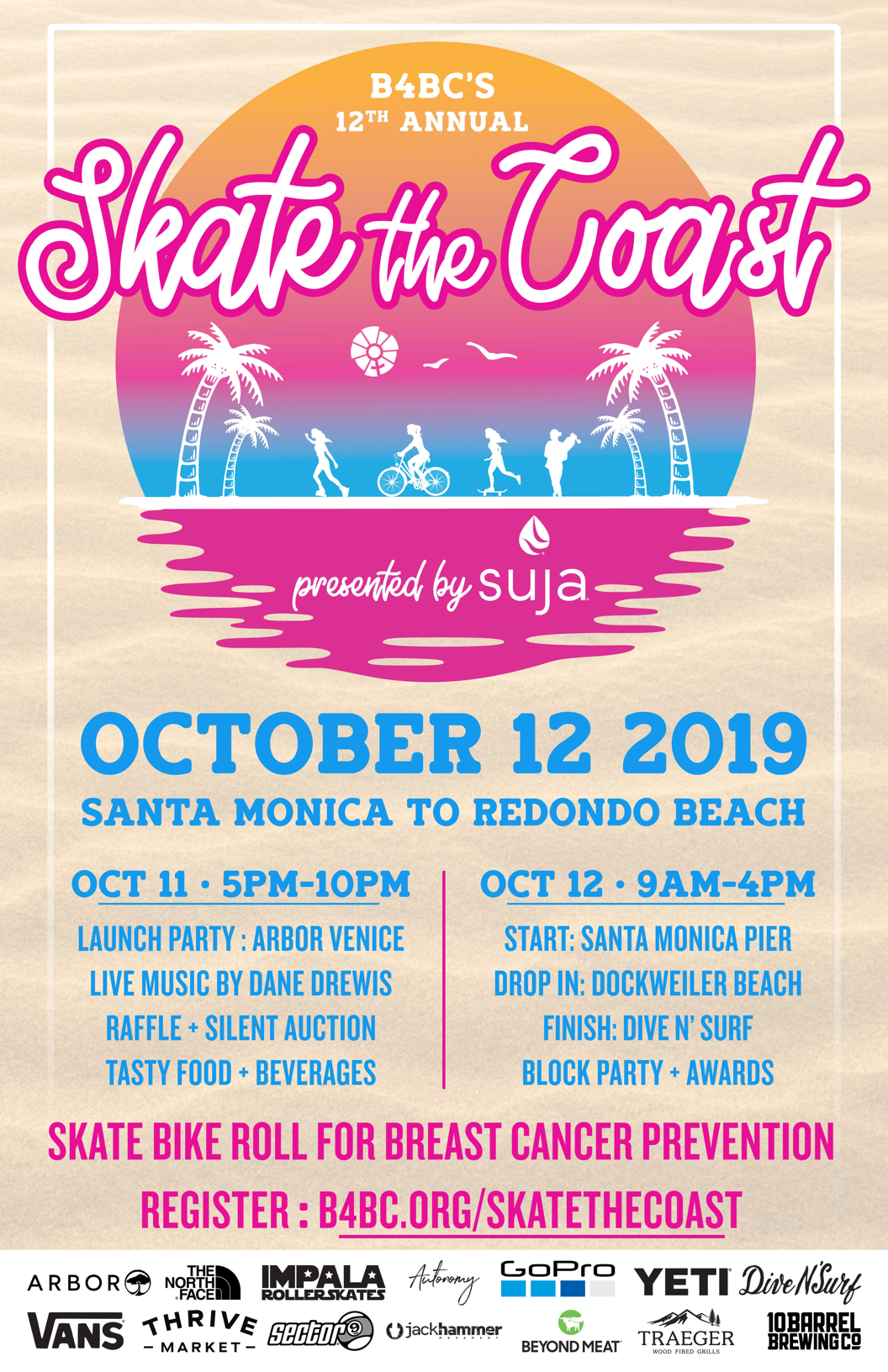 B4BC Board For Breast Cancer Skate The Coast Event Santa Monica Pier Redondo Beach