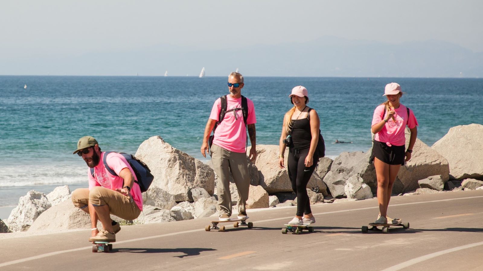 Skaters Rolling Their Way to Dive n Surf