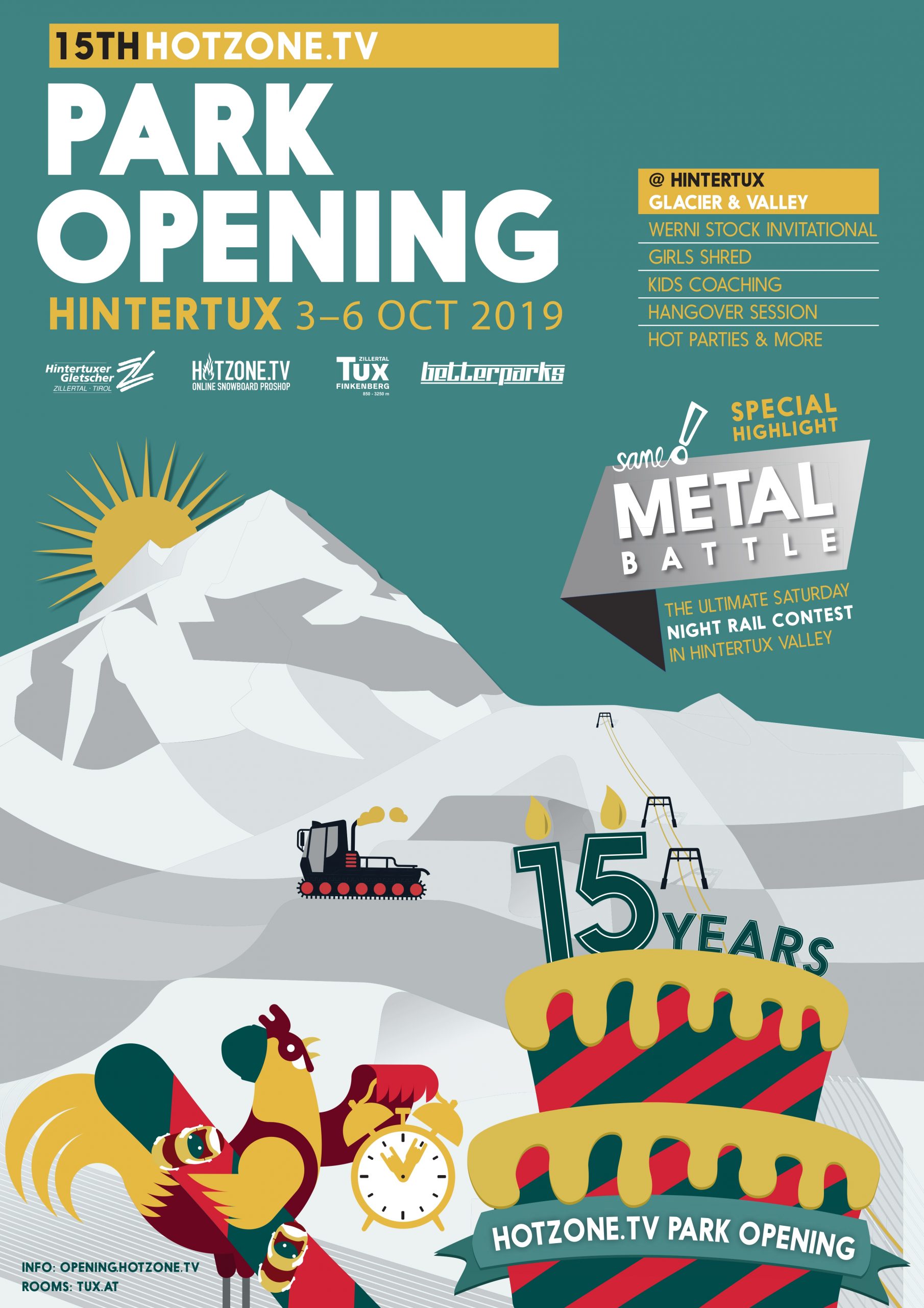 Hotzone tv Park Opening Betterpark Hintertux Austria Werni Stock Invitational Metal Battle 15th Anniversary