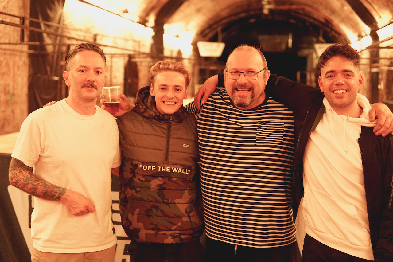 The Reason Mag's Ian and Northy (left and right), Rider of the Year Will Smith (left centre) and TSA honcho Jeremy Sladen (centre right)