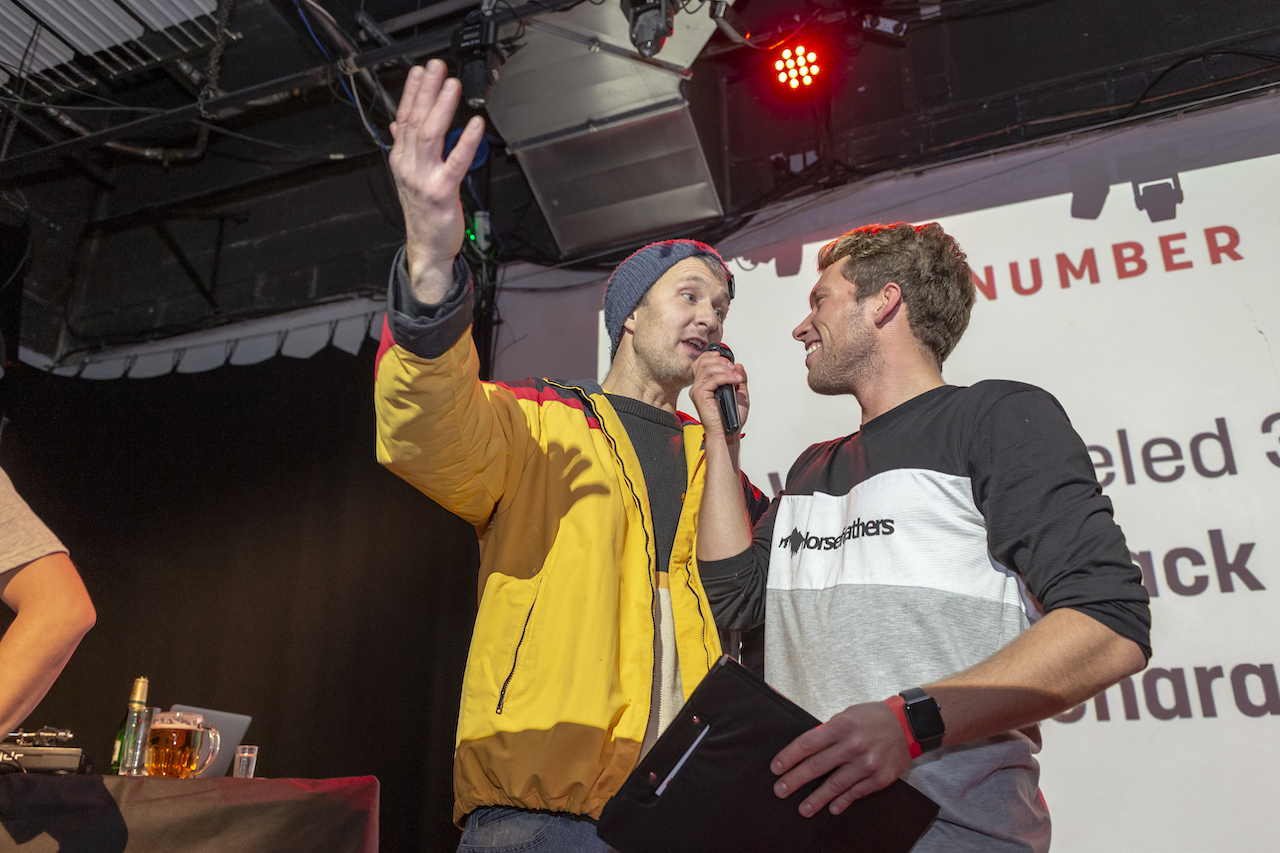 Jan Zajíc (legendary HF rider) with speaker and team rider Jan Lohynský