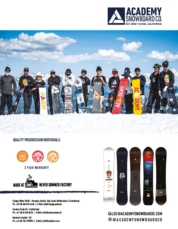 100 Academy snowboards