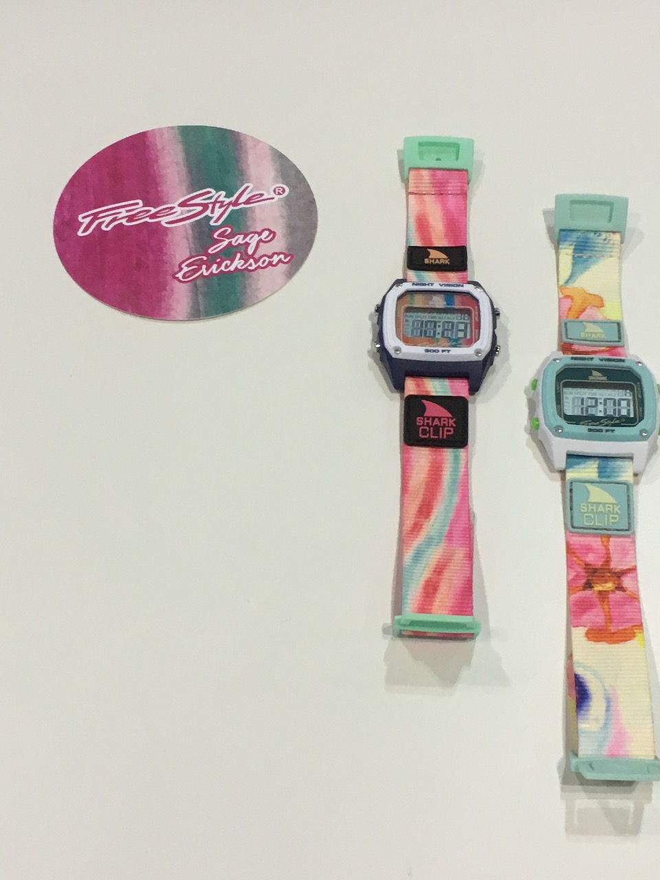 Freestyle collab with pro surfer Sage Erickson..Flower Power and rainbow Sorbet models