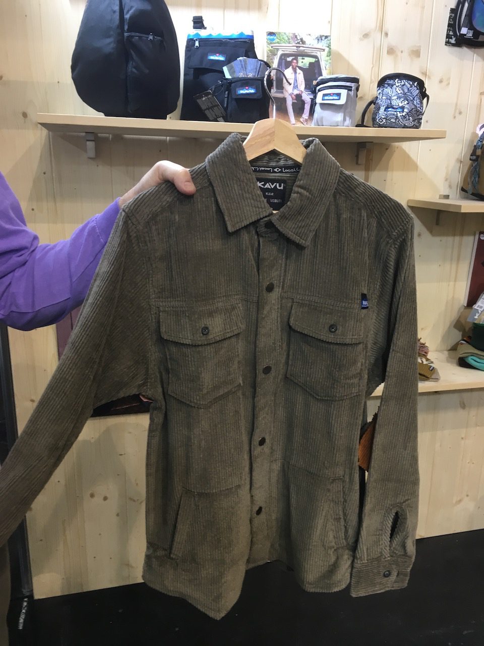 Kavu's Petos stone corduroy jacket with 