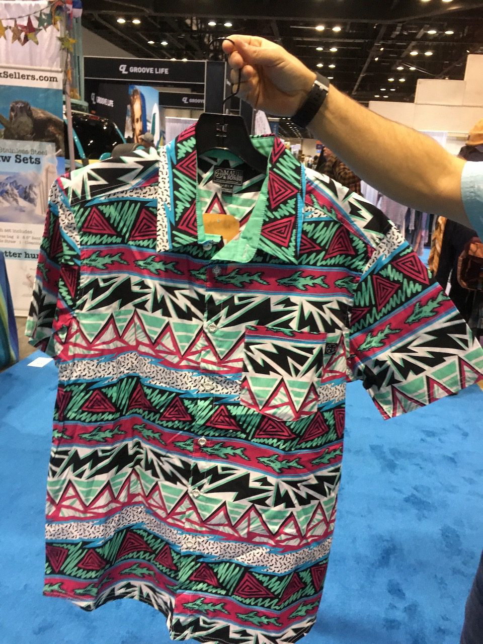 Maui & Sons Hot Dogger Mint woven shirt