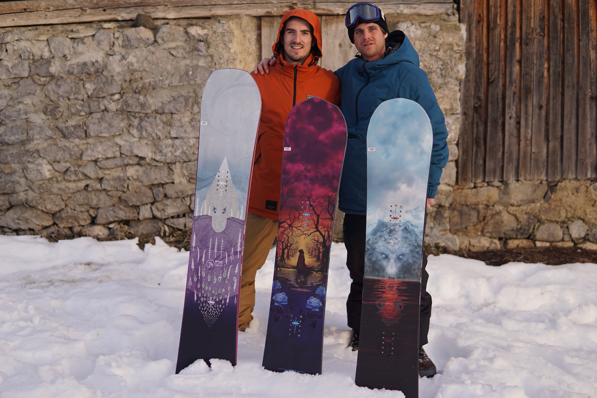 Nitro’s Drias Venken and Jonni Kriesi with the T3 and the Beauty (women’s) and the Beast (men’s)