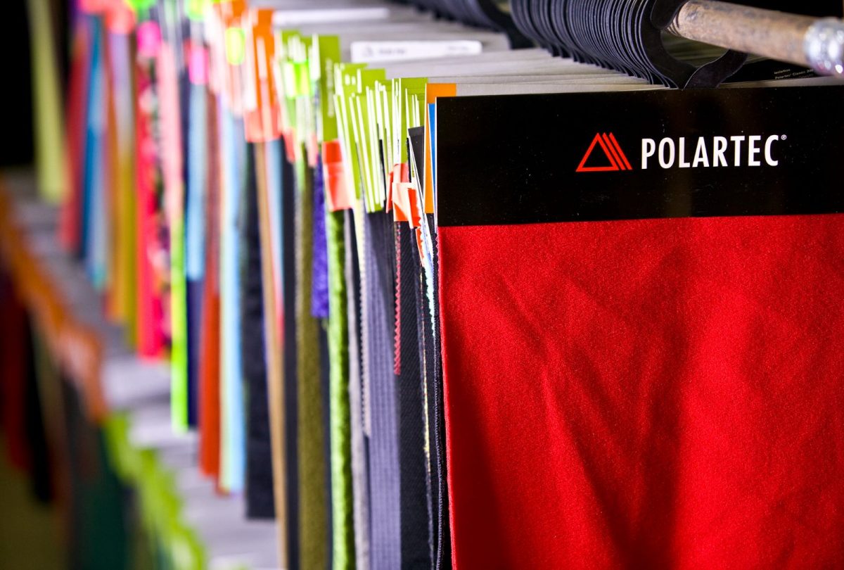 Polartec fabrics on a rail