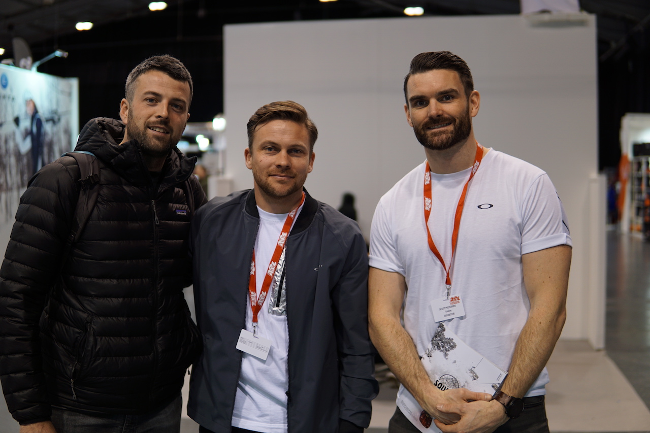 Surfdome’s Tom O’Neill with Oakley’s Sam Taylor and Scott McMorris
