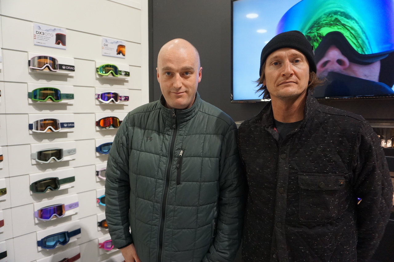 The Snowboard Asylum’s Chris Shannon and Dragon’s Sam Nelson